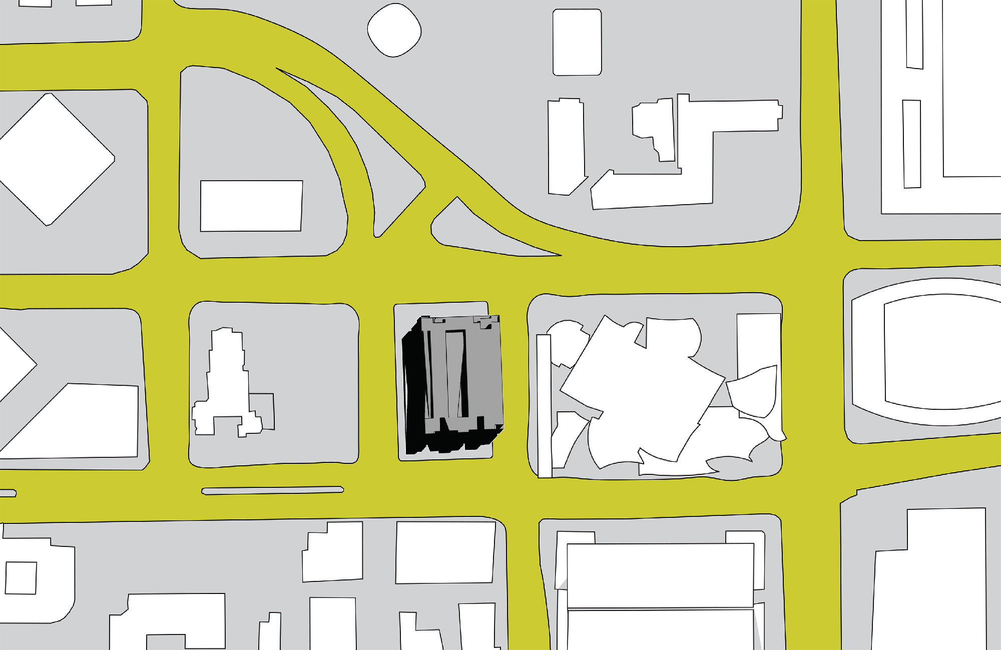 A site plan of the Broad project